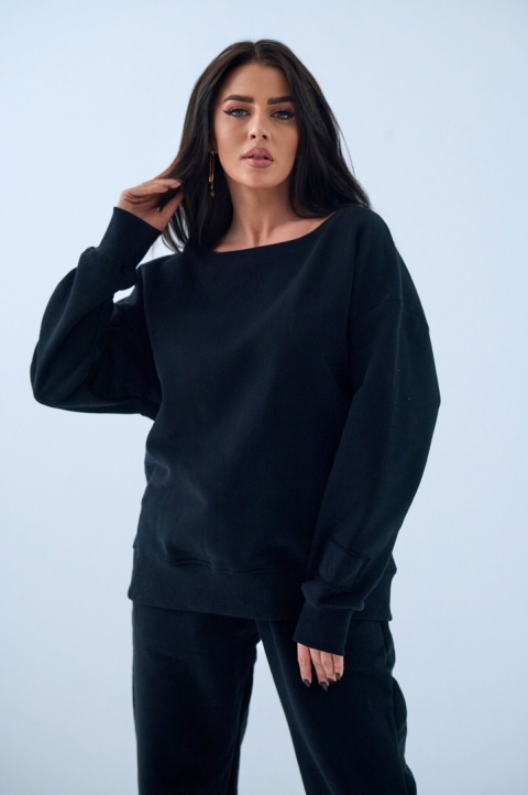 Bluza bez kaptura Loose Fit Natural Side czarna NS2567