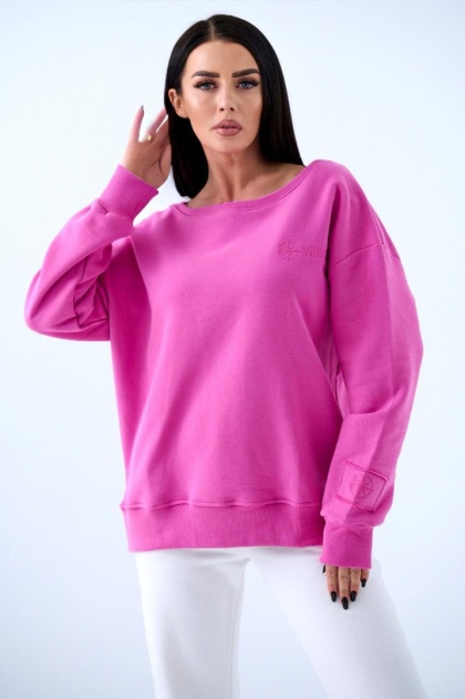Bluza bez kaptura Loose Fit Natural Side różowa NS2567
