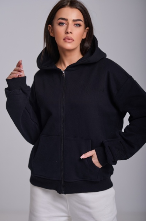 Bluza rozpinana Damska Czarna Natural Side NS2565