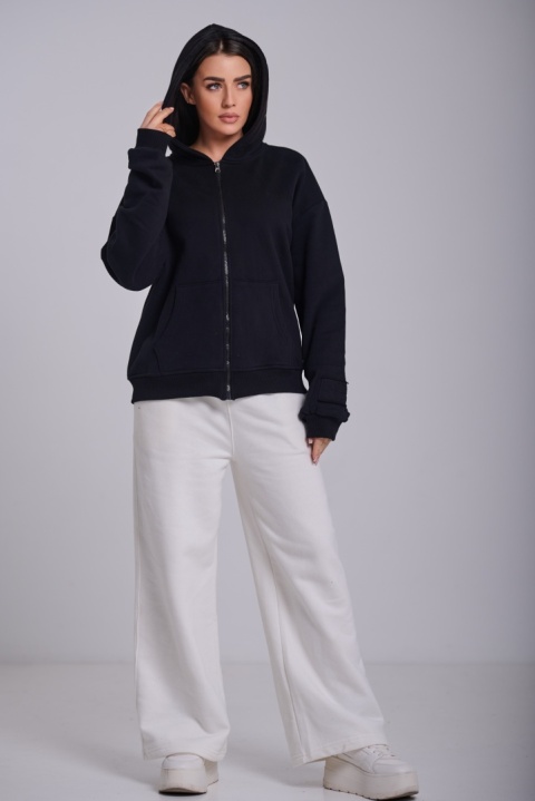 Bluza rozpinana Damska Czarna Natural Side NS2565