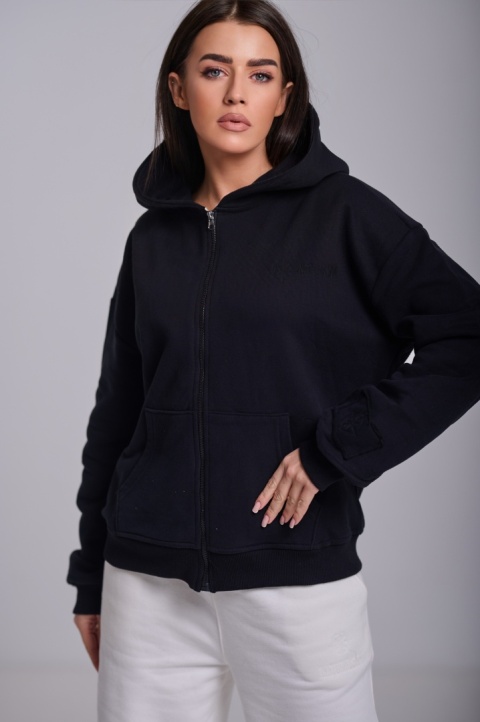 Bluza rozpinana Damska Czarna Natural Side NS2565