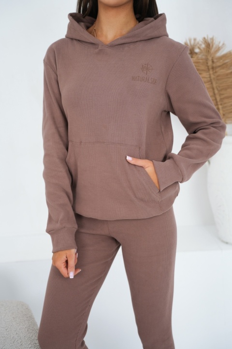 Komplet Prążkowany Brązowy Natural Side NS2585