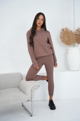Komplet Prążkowany Brązowy Natural Side NS2585