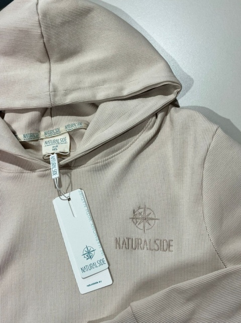 Komplet Prążkowany Brązowy Natural Side NS2585