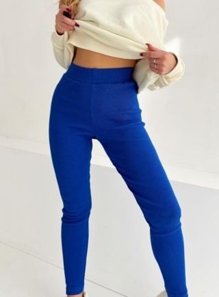 Damskie Legginsy z Wysokim Stanem Ciemno Niebieskie Natural Side NS2585-1