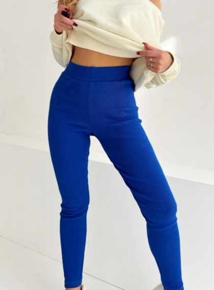 Damskie Legginsy z Wysokim Stanem Ciemno Niebieskie Natural Side NS2585-1