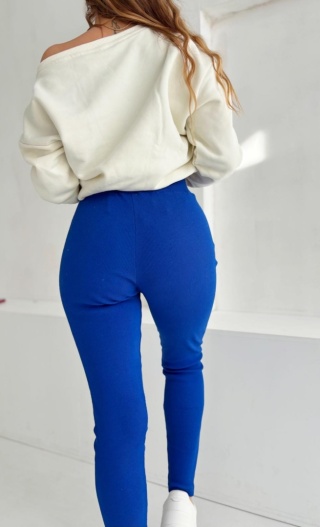Damskie Legginsy z Wysokim Stanem Ciemno Niebieskie Natural Side NS2585-1