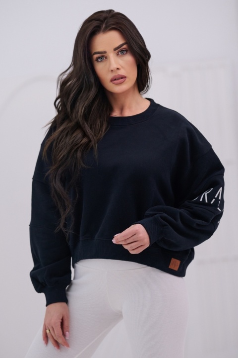Bluza Damska Bez Kaptura Czarna Natural Side NS26117