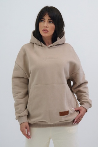Bluza Damska Z Kapturem Beżowa Natural Side NS26113