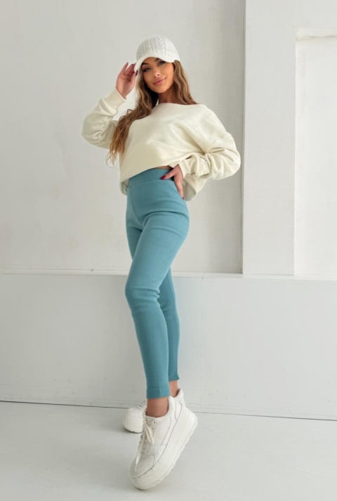 Damskie Legginsy Z Wysokim Stanem Morskie Natural Side NS2585-1