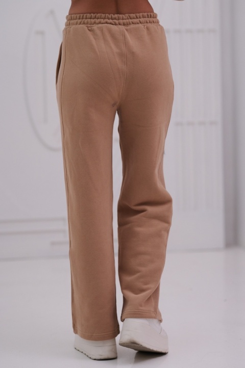 Spodnie Dresowe Damskie Ciemno Beżowe Natural Side NS26126