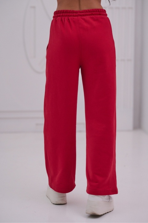 Spodnie Dresowe Damskie Czerwone Natural Side NS26126