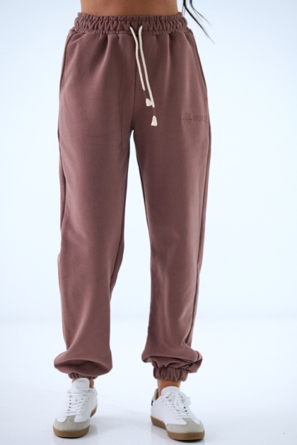 Spodnie dresowe Classics Natural Side brązowe NS2586