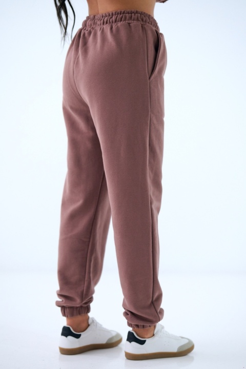 Spodnie dresowe Classics Natural Side brązowe NS2586